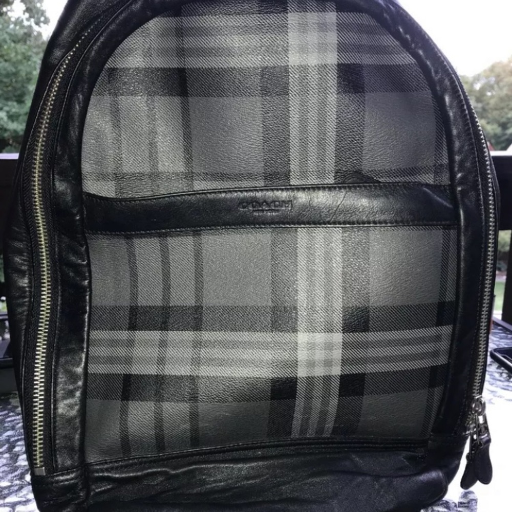 coach medium leather backpack